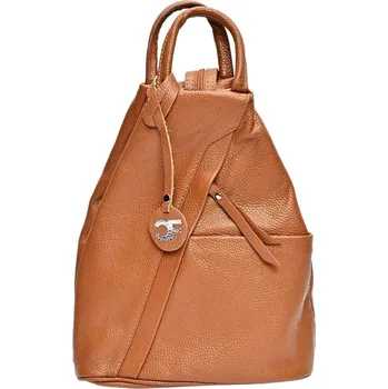 Městský batoh Carla Ferreri Dámský kožený batoh CF1625 Cognac + 2 měsíce na vrácení zboží