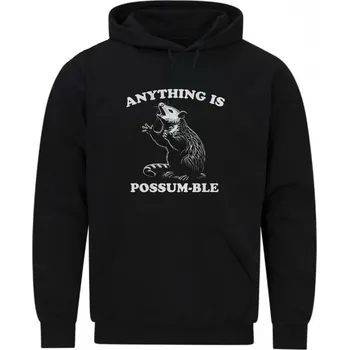 Pánská mikina Pánská mikina S vačicí je všechno možné (Velikost: 5XL, Barva: Černá)