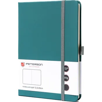 Ledvinka Peterson zápisník B6 s tečkovaným potiskem Barva: Zelená