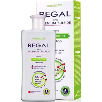 Šampon REGAL SELENIUM SULFIDE: Zklidňující šampon proti lupům na všechny typy vlasů 200ml K3003