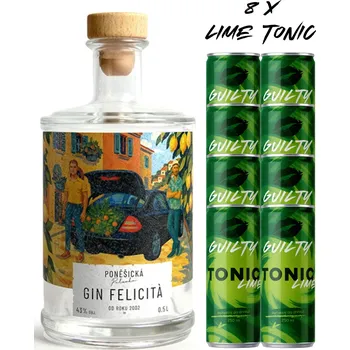 Gin Lihovarek.cz Poněšický Gin Felicità + 8x GUILTY Tonic LIME