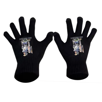 Pokrývka hlavy Numberoplus Dětské pletené rukavice s potiskem - TungTung sawa Barva: Černá