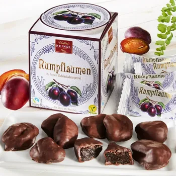 Bonboniéra HEINDL Krabička rumové švestky v hořké čokoládě 150g (kód 708)