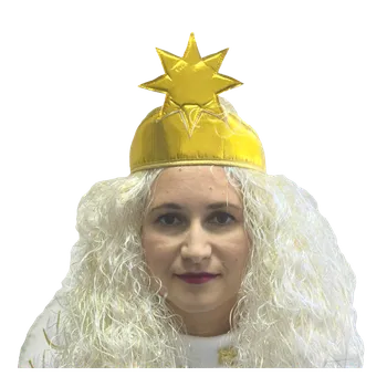 Karnevalový doplněk Zlatá čelenka anděl