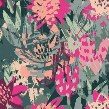 Sportovní úplet Silver light Khakirůžové květiny (E) (Sportovní úplet Silver)