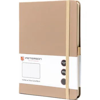 Ledvinka Peterson zápisník B6 s linkovaným tiskem a poutkem na pero Barva: Khaki