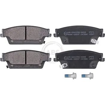 Brzdová destička Sada brzdových destiček, kotoučová brzda A.B.S. 37571