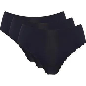 Kalhotky Dámské kalhotky GORTEKS Lucky seamless panties with decorative edge 3-pack BLACK 42
