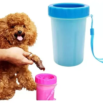 Kosmetika pro psa TopTechnology Antiseptické výrobky pro domácí zvířata - silikonový čistič nohou pro psy L (modrý)