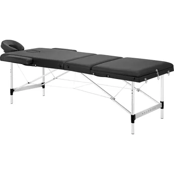 Masáž Balance skládací masážní stůl hliníkový 3 segmenty černý