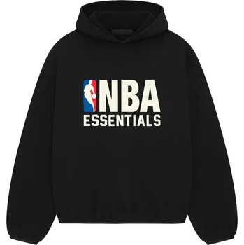 Pánská mikina Fear of God Essentials x NBA Hoodie Black Velikost: XS