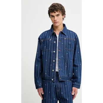 Dámská casual bunda Džínová bunda Drôle de Monsieur La veste Denim Monogramme modrá barva, přechodná, I.JT182.CO238 57X, vel. XL