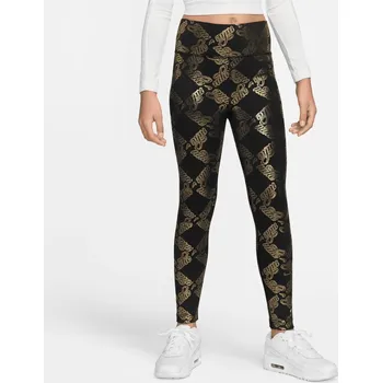 Nike DriFit One AOP SHNE Dívčí legíny - 0 - černá - XS