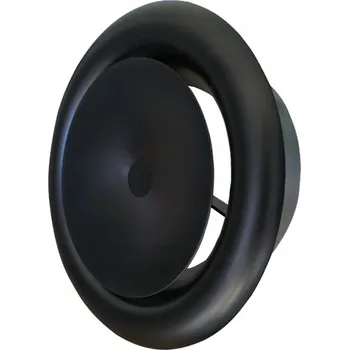 Příslušenství pro vzduchotechniku Talířový přívodní anemostat – černý 100 mm