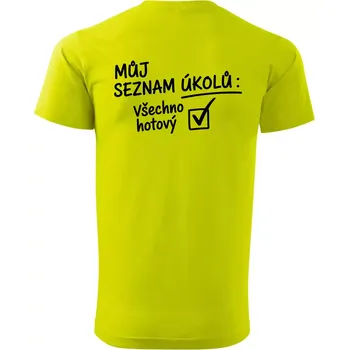Můj seznam úkolů - Klasické pánské triko vyšší gramáže - L ( Limetková )