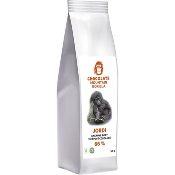 Čokoláda Jordi - boby v 66 % kávové čokoládě a kakaovém prášku