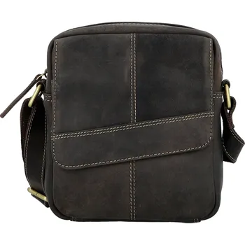 Pánská kožená crossbody taška hnědá - Sendi Design Dean hnědá