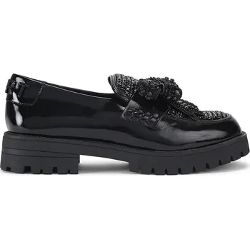 Dámské mokasíny Kožené mokasíny Kurt Geiger London Bow Crystal Loafer dámské, černá barva, na plochém podpatku, 5388400109 99X, EUR 37