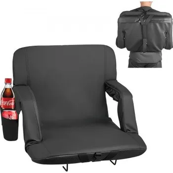 Křeslo Stadionové křeslo VEVOR, 6-úhlové nastavitelné křeslo na tribunu, polštářové křeslo na tribunu o šířce 73,66 mm s opěrkou zad a loketní opěrkou, široké křeslo na tribunu s držákem na nápoje s háčkem na pikniky, plážové sporty a hraní her