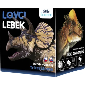 Společenská hra ALBI Science Lovci lebek Triceratops vykopej a vystav si lebku dinosaura | 1037