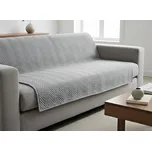 Přehoz na sedačku - pohovku EWITA světle šedá 170x210 cm, 200x220 cm Mybesthome Rozměr: 170x210 cm Režný vzhled