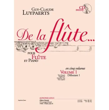 Guy-Claude Luypaerts: De La Flute Vol. 1 (noty na příčnou flétnu, klavír)(+audio)