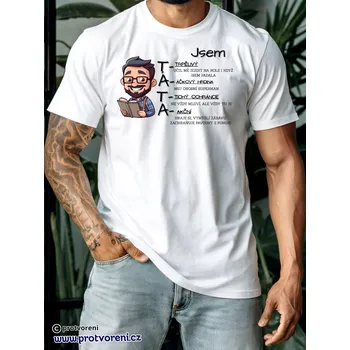 Dámské tričko Trička s potiskem Tričko s potiskem, JSEM TÁTA, 1 ks zvolte VELIKOST textilu ZDE:: M- velikost typ Beagle