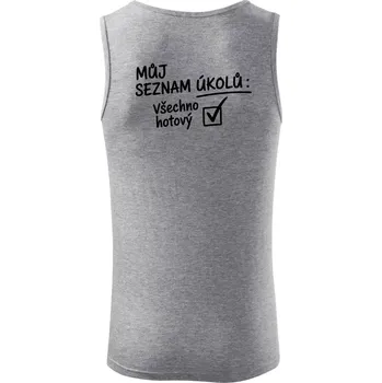 Můj seznam úkolů - Tílko pánské Core - L ( Tmavě šedý melír )