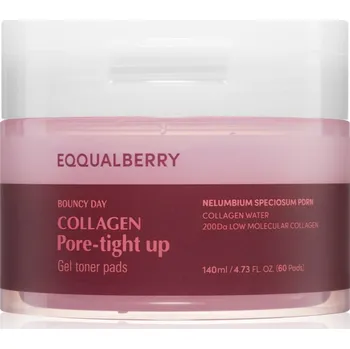Elektrický čistič pleti EQQUALBERRY Collagen Pore-Tight Up Gel Toner Pads tonizační polštářky pro stažení pórů 60 ks