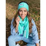 Teplákový VSB set šála + čelenka + rukavice mentolová, VELIKOST UNI