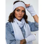 Teplákový VSB set šála + čelenka + rukavice šedá, VELIKOST UNI