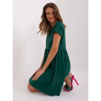Dámské šaty Dámské šaty Dita RUE PARIS tmavě zelené