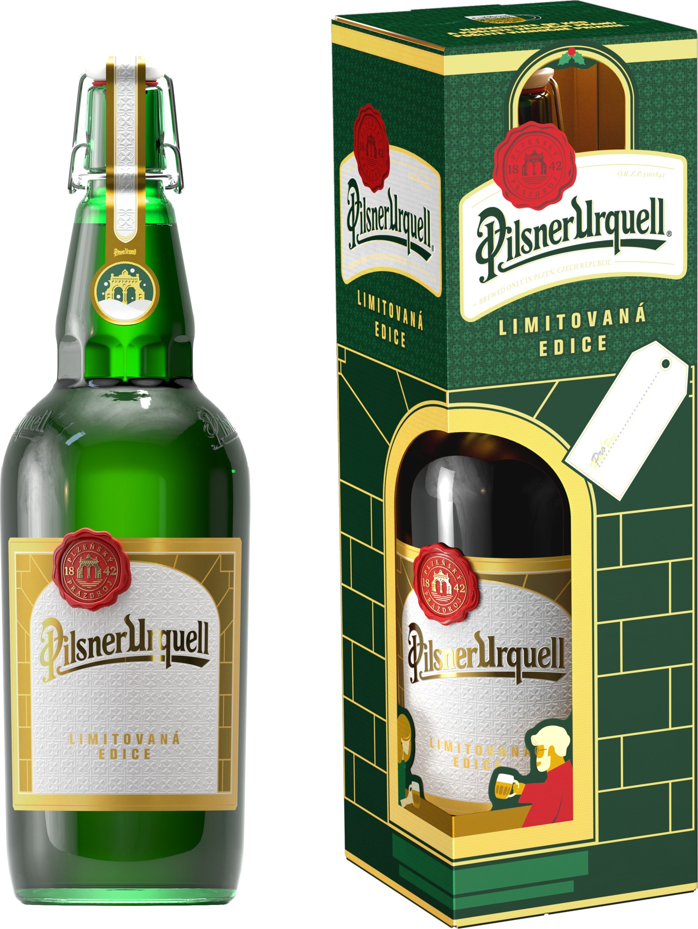 Pilsner Urquell zimní limitovaná lahev 1,0l