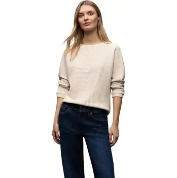 Dámský svetr Dámský strukturovaný svetřík Street One 324407 s Two-Tone efektem mocca velikost 40