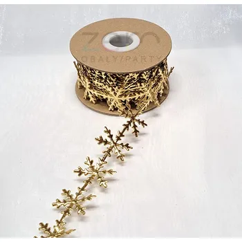 Stuha Stuha 'VLOČKA' 2,5 cm x 10 m - zlatá