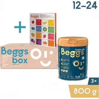 Kojenecká výživa Beggs 3 batolecí mléko, box + pexeso 2,4 kg (3x800 g)
