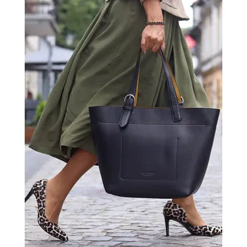 Kabelka MARCO MAZZINI Černá prostorná shopper kabelka (G12404a) Velikost: ONE SIZE