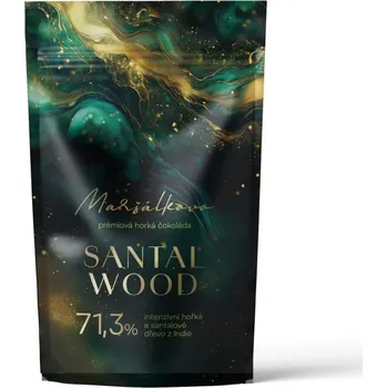 Horká čokoláda 71,3 % z Indie se santalovým dřevem