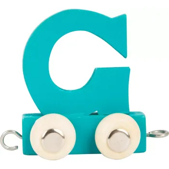 Vláček a vláčkodráha small foot Dřevěný vláček barevná abeceda písmeno G