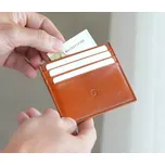 Kožená peněženka na karty Flip hnědá