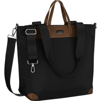 Kabelka Peterson Velká dámská shopper taška s uchy a odnímatelným popruhem Barva: Černá