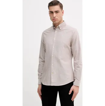 Bavlněná košile Barbour Oxtown MSH5301 béžová 80X, vel. L