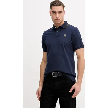 Pánské tričko Bavlněné polo tričko Hackett London pánské, tmavomodrá barva, HM5600082 59X, vel. M
