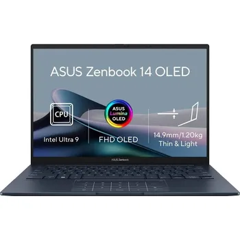 Notebook ASUS NTB Zenbook 14 OLED (UX3405CA-OLED230X), Ultra9 285H, 14" 1920x1200, 16GB, 1TB SSD, Intel Arc, W11 Pro, Ponder Blue