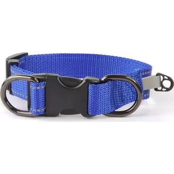 Obojek pro psa TopTechnology Reflexní obojek pro domácí zvířata Nylon Černý Klip, Velikost:M (Modrý)