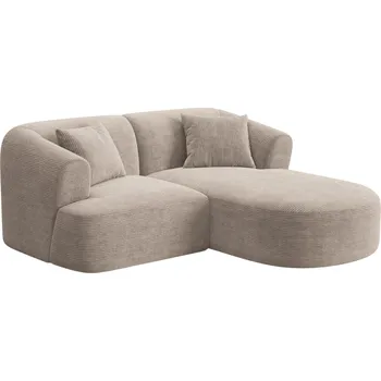 Pohovka Cosmopolitan Design Béžová manšestrová rohová pohovka Campi 180 cm, pravá