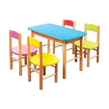 hrací stolek MAXMAX Dětský dřevěný stoleček z masivu růžový