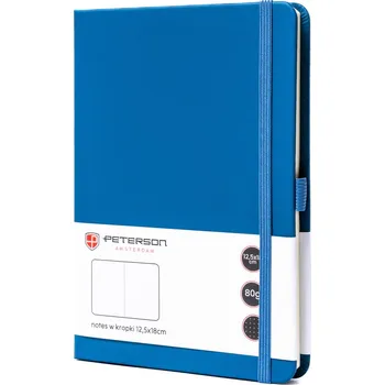 Ledvinka Peterson zápisník B6 s tečkovaným potiskem Barva: Modrá