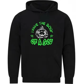 Pánská mikina Pánská mikina Božská postava Buddhy (Velikost: 5XL, Barva: Černá)