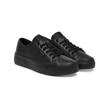 Dámské tenisky Sneakersy Calvin Klein Vulc Flatf Lace Up Lth YW0YW01932 Černá 36